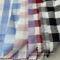 polyester yarn dyed woven check twill shirt fabric